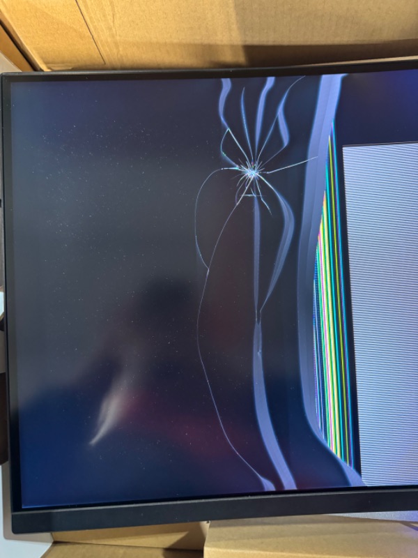 Photo 3 of **BROKEN SCREEN*** Dell Curved Gaming Monitor 34 Inch Curved Monitor with 144Hz Refresh Rate, WQHD (3440 x 1440) Display, Black - S3422DWG