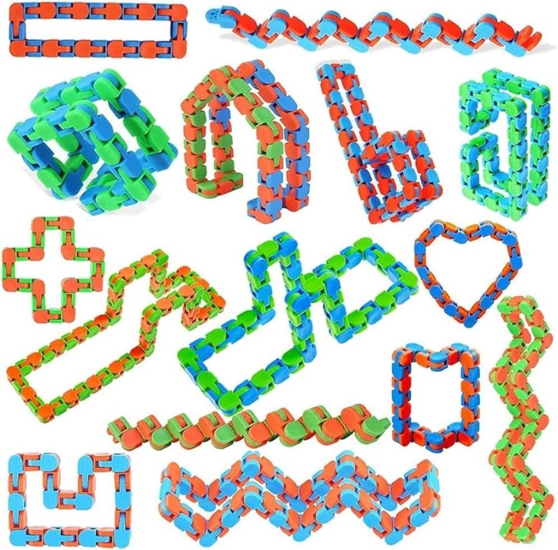 Photo 1 of 20pcs Random 24 Links Wacky Tracks Snap and Click Fidget Toys
