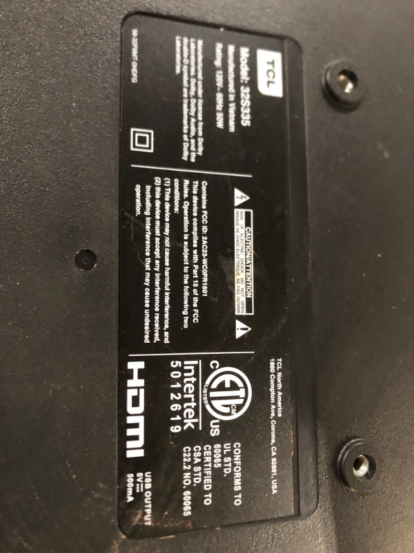 Photo 2 of ***DAMAGED - NOT FUNCTIONAL - FOR PARTS ONLY - NONREFUNDABLE - SEE COMMENTS***
TCL 32-inch 3-Series 720p Roku Smart TV - 32S335, 2021 Model
