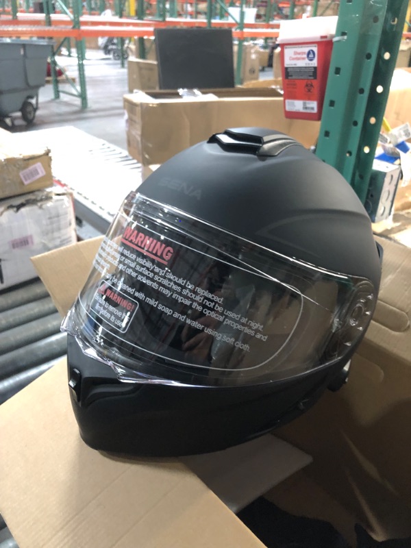 Photo 3 of Sena Outrush Bluetooth Modular Motorcycle Helmet with Intercom System X-Large Outrush R (2021) Matte Black