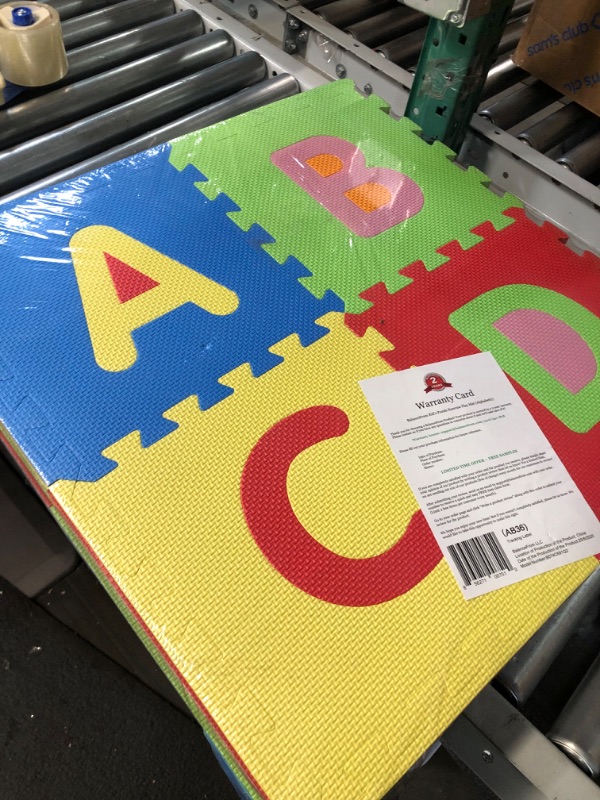 Photo 2 of Alphabet and Numbers Rubber EVA Foam Puzzle Play Mat Floor. 36 Interlocking playmat Tiles (Tile:12X12 Inch/36 Sq.feet Coverage). Ideal for Crawling Baby