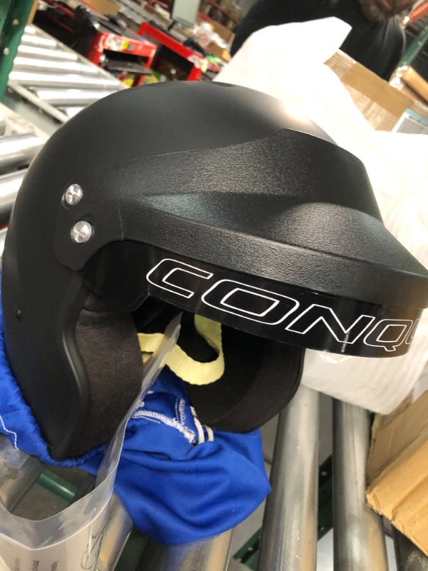 Photo 1 of *SEE NOTES* Conquer Snell SA2020 Full Face Auto Racing Helmet Medium Black