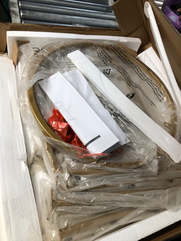 Photo 1 of SogesHome Round Nesting Table Set of 2, Stacking Side Round Tables, Golden Color Nesting End Table with Marble Pattern Wood for Living Room Balcony Office