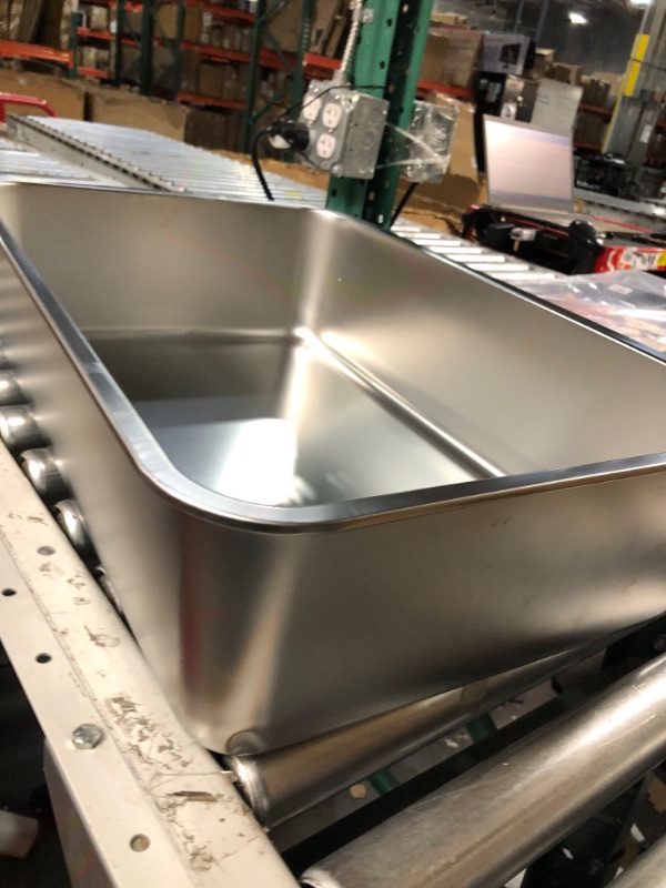 Photo 1 of Kichwit Extra Large Stainless Steel Open Cat Litter Box with High Sides, Metal Litter Pan for Cat 23.6" L x 15.7" W x 5.9" H