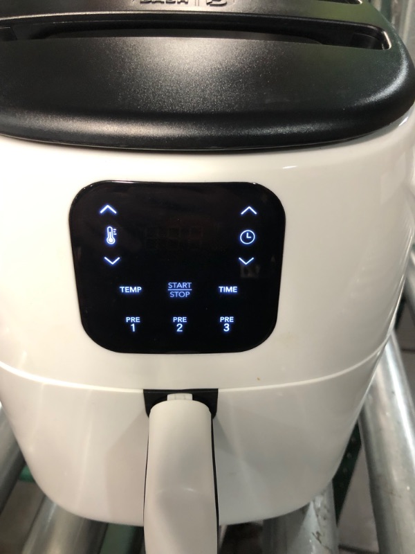 Photo 2 of DASH Tasti-Crisp Digital Air Fryer with AirCrisp Technology, Custom Presets, Temperature Control, and Auto Shut Off Feature, 2.6 Quart - White