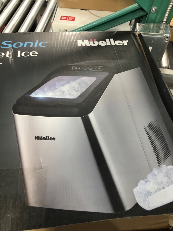 Photo 5 of **SEE NOTES**
Mueller Nugget Ice Maker Machine, Quietest Heavy-Duty Countertop Ice Machine, 30 lbs of Ice per Day, Compact Portable Ice Cube Maker, 3 QT Water Reservoir, Self-Cleaning with Basket 4.4lbs Modern