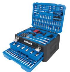 Photo 1 of **MISSING SOME PARTS**
Kobalt 277-Piece Standard (SAE) and Metric Polished Chrome Mechanics Tool Set with Hard Case