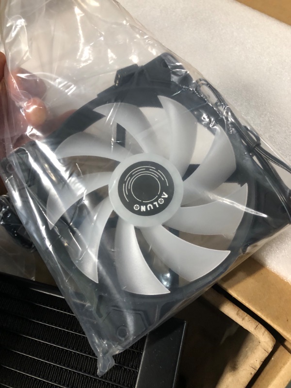 Photo 5 of CPU Cooler LGA Liquid Cooling CPU Water Cooler 240mm Aio CPU Air Cooler with 1800 RPM, Compatible with Intel LGA RGB AM4 AMD - Black