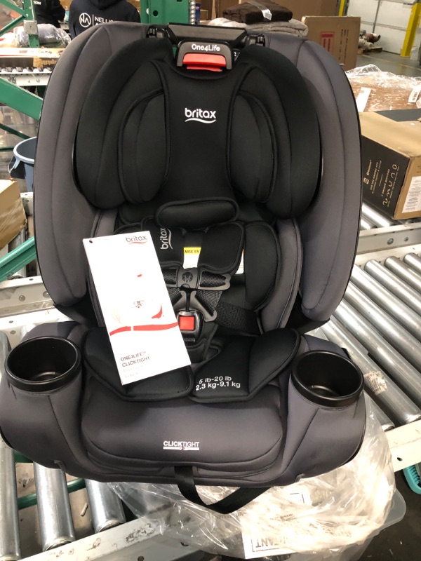 Photo 5 of Britax One4Life Convertible Car Seat, 10 Years of Use from 5 to 120 Pounds, Converts from Rear-Facing Infant Car Seat to Forward-Facing Booster Seat, Machine-Washable Fabric, Onyx Stone