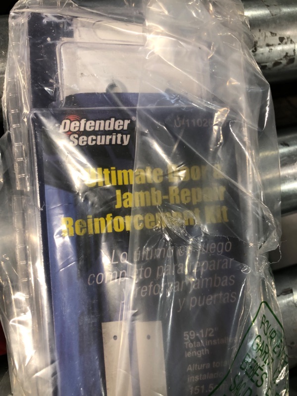 Photo 3 of **SEE NOTES**
Defender Security U 11026 Jamb Repair and Reinforcement Kit, 59-1/2" Installed, Steel Construction, White (1 kit)