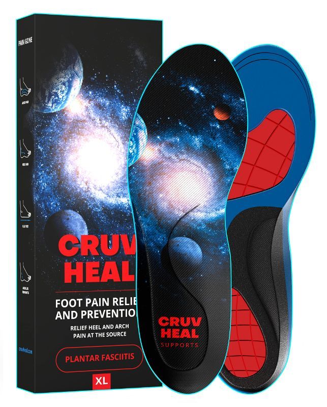 Photo 1 of (2023) Plantar Fasciitis Arch Support Insoles - Deep Heel Cup - Inserts for Men Women Shoes - Heel Pain Relief - Flat Feet - Balance Improvement - Pain Prevention MEDIUM TRIM TO FIT