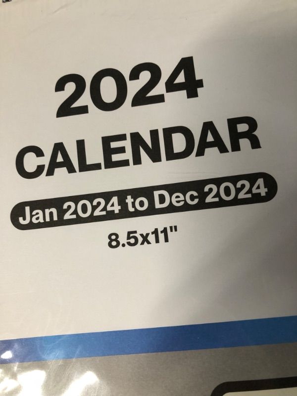 Photo 1 of PAPERAGE Calendar 2024-12 Month (Navy), Minimalist Wall and Desk Calendar with Monthly Views and Yearly Plans – Medium (8.5x11) Navy Medium