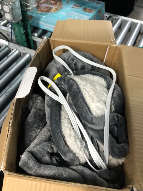 Photo 1 of [5 Year Warranty] WOOMER Electric Heated Throw Blanket(50"x 60"), Soft Flannel Fast Heating Blanket with Multi-Color Option, 4 Heating Levels & 4H Auto Off, Machine Washable, Over-Heat Protection