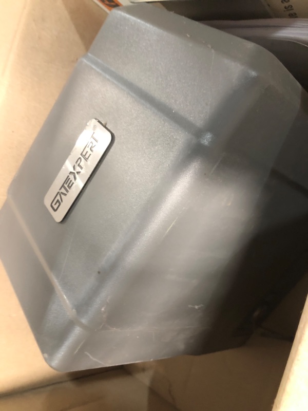 Photo 1 of GATEXPERT Fast Automatic Sliding Gate Opener Kit Driveway Security Gate Operator Kit with Infrared Sensor for Slide Gates up to 1100 pounds or 39 feet GT1100DC-GREY-NEW (Grey) Gray