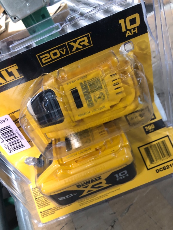 Photo 2 of (READ FULL POST) DEWALT DCB210-2 20V MAX XR® 10.0Ah Lithium Ion Battery 2 Pack