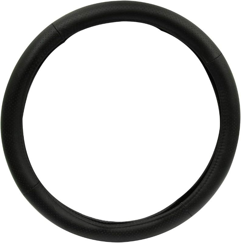 Photo 1 of RoadPro RPSW3006 Black 18" Genuine Leather Steering Wheel Cover