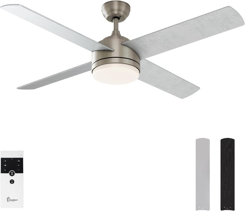 Photo 1 of (FOR PARTS, READ NOTES) NONREFUNDABLE
Harbor Breeze Mac II 52-in Brushed Nickel Color-changing Indoor Flush Mount Ceiling Fan with Light and Remote (3-Blade)
