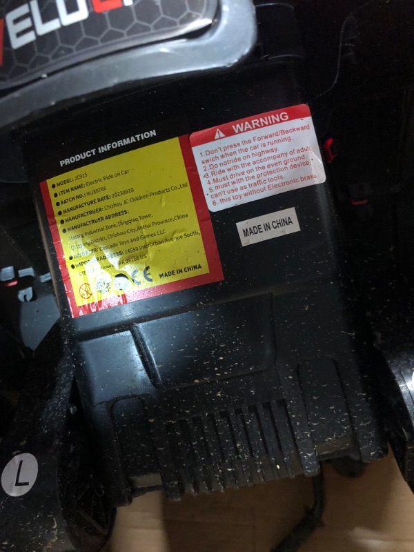 Photo 5 of (PREVIOUSLY USED, DIRTY)
12V Ride on ATV for Kids, Electric Vehicle for Toddlers,High/Low 2.2mph Safety Speed ,,Red