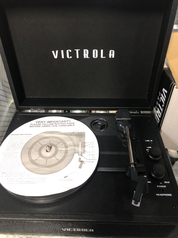 Photo 5 of (OPENED BOX FOR INSPECTION)  Victrola Portable Suitcase Record Player with Bluetooth