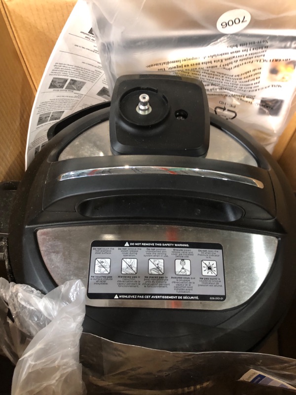 Photo 3 of (MISSING POWER CORD)
Instant Pot Max 6 Quart Multi-use Electric Pressure Cooker with 15psi 6QT Max