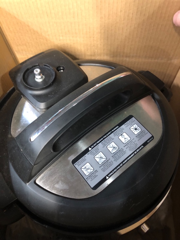 Photo 2 of (MISSING POWER CORD)
Instant Pot Max 6 Quart Multi-use Electric Pressure Cooker with 15psi 6QT Max