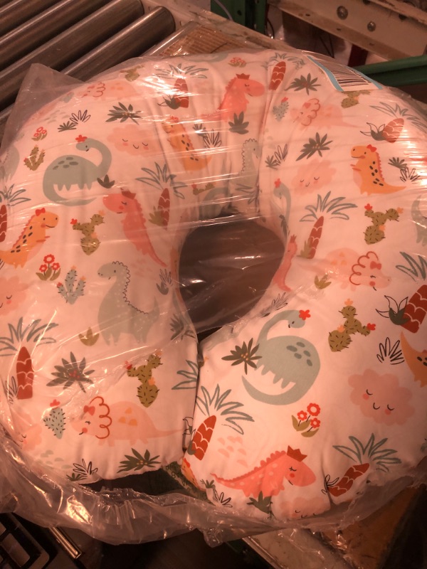 Photo 2 of Boppy Nursing Pillow and Positioner—Original | Blush Baby Dino with Removable Cotton Blend Cover