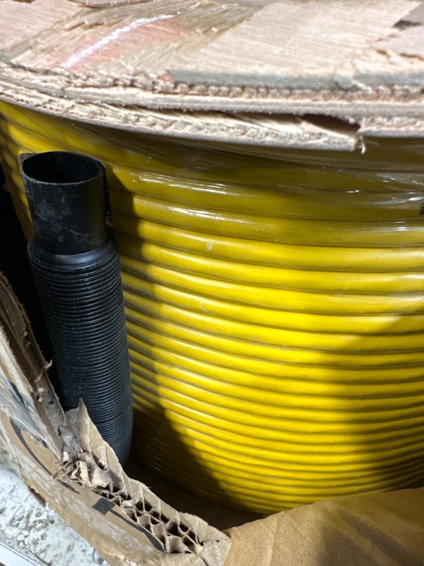 Photo 4 of trueCABLE Cat6 Shielded Riser (CMR), 1000ft, Yellow, 23AWG Solid Bare Copper, 550MHz, PoE++ (4PPoE), ETL Listed, Overall Foil Shield (F/UTP), Bulk Ethernet Cable 1000ft Reel Yellow