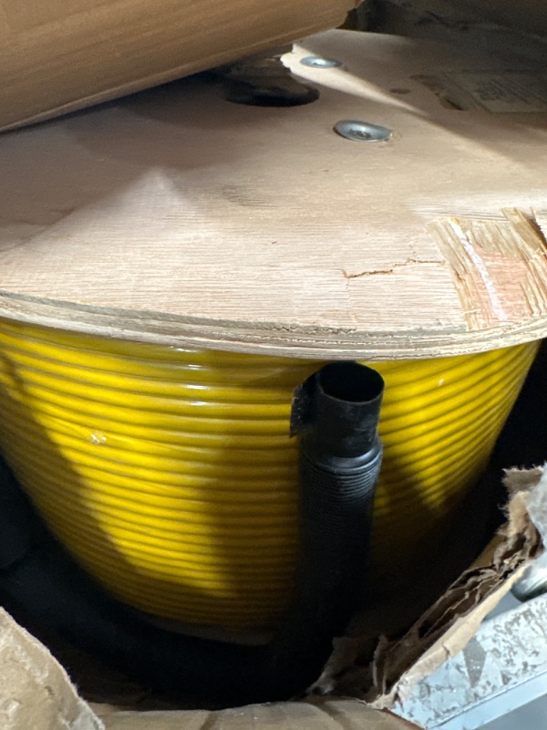 Photo 3 of trueCABLE Cat6 Shielded Riser (CMR), 1000ft, Yellow, 23AWG Solid Bare Copper, 550MHz, PoE++ (4PPoE), ETL Listed, Overall Foil Shield (F/UTP), Bulk Ethernet Cable 1000ft Reel Yellow