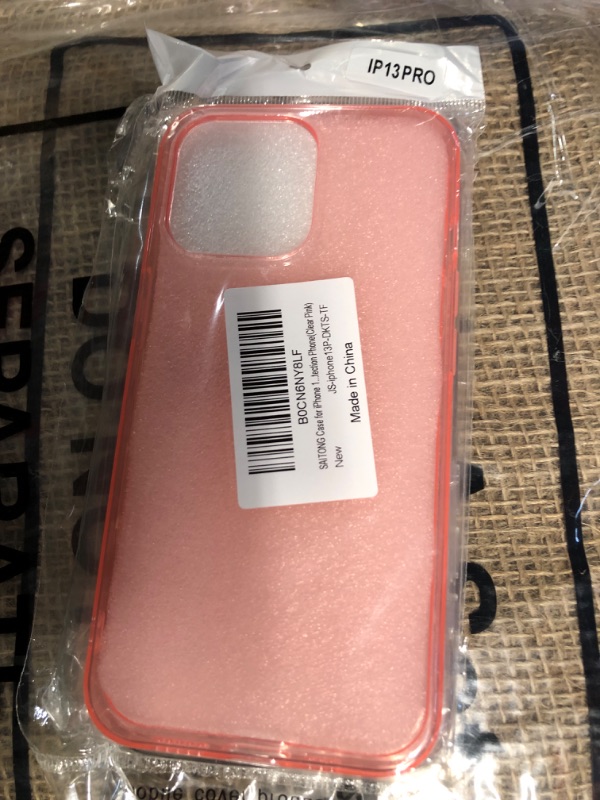 Photo 2 of  Case for iPhone 13 6.1-Inch, Shockproof Military Grade Drop Protection, Frosted Translucent pink 