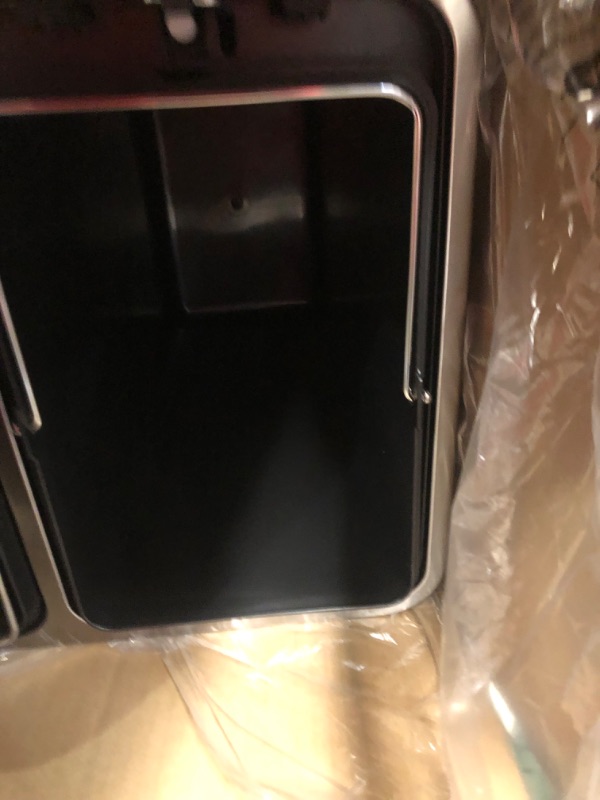 Photo 2 of **BAGS NOT INCLUDED** simplehuman 40 Liter / 10.6 Gallon Stainless Steel Dual Compartment Butterfly Lid Kitchen Step Trash Can Recycler, 