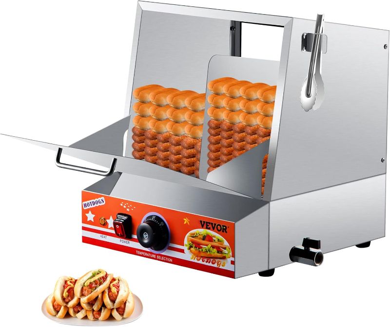 Photo 1 of Hot Dog Steamer, 36L/32.69Qt, Classic Hut Steamer for 96 Hot Dogs & 30 Buns