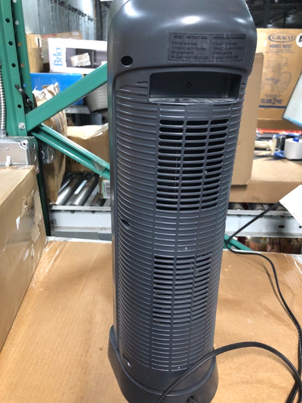 Photo 3 of ***PARTS ONLY NON REFUNDABLE***
Lasko Oscillating Digital Ceramic Tower Heater for Home with Adjustable Thermostat, Timer and Remote Control, 23 Inches, 1500W, Silver, 