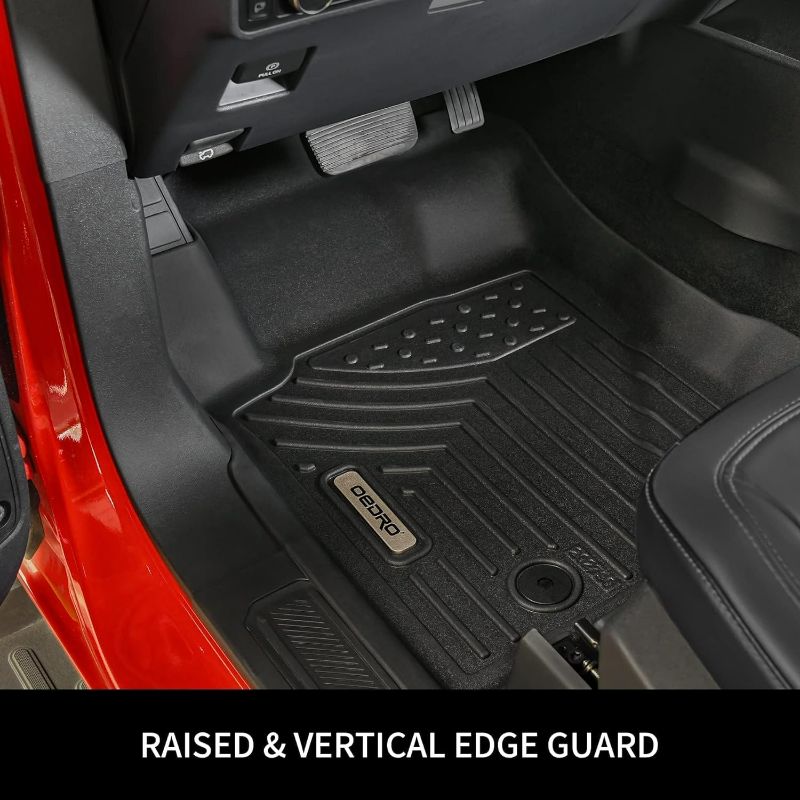 Photo 4 of (READ FULL POST) OEDRO Floor Mats Fit for 2013-2024 Toyota 4Runner / 2014-2023 Lexus GX460, Unique Black TPE All-Weather Guard Includes 1st and 2nd Row: Front, Rear, Full Set Liners
