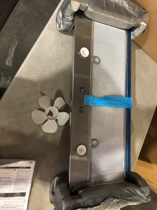 Photo 3 of ***PARTS ONLY/NON-RETURNABLE**MAJOR DAMAGE**FAN HAS BEEN BROKEN OFF***
Broan- NuTone BBN1303SS Custom Built Insert with 2-Speed Exhaust Fan