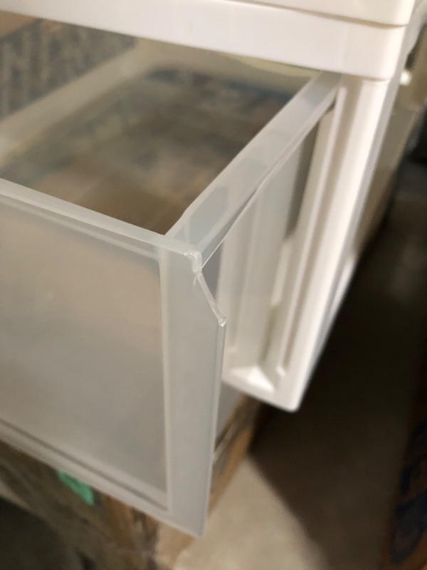 Photo 2 of ***DAMAGED - CRACKED - SEE PICTURES***
IRIS USA 2Pack 30qt Stackable Plastic Storage Drawers White