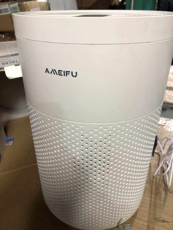 Photo 3 of Air Purifiers for Home Large Room up to 1350ft², AMEIFU Upgrade Large Size H13 Hepa Bedroom Air Purifier for Wildfire,Pets Dander with 3 Fan Speeds, Filter Replacement Reminder, Aromatherapy Function White