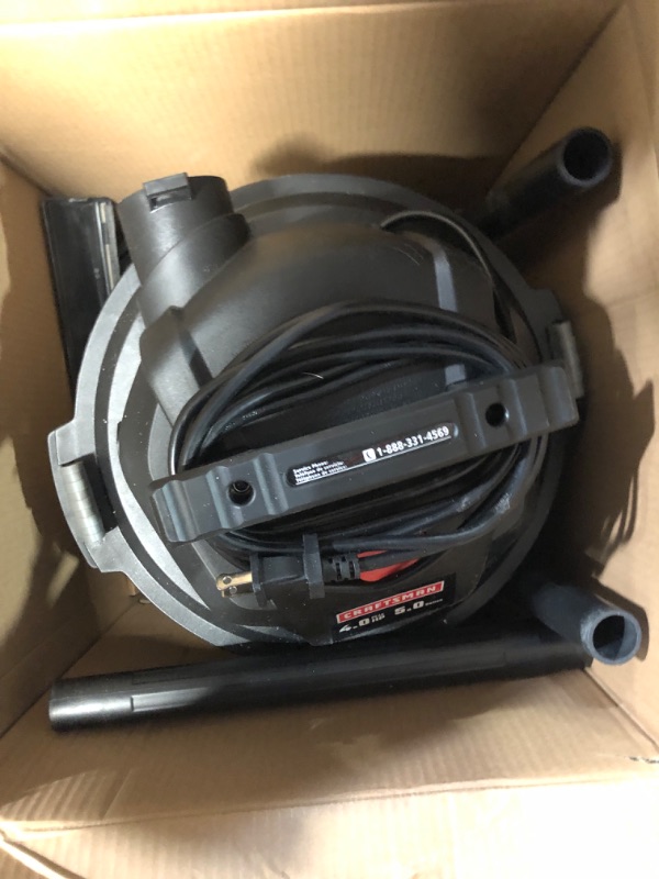 Photo 1 of ***USED - POWERS ON - MISSING HOSE***
Craftsman 5-Gallon Corded Cordless Portable Wet Dry Shop Vacuum