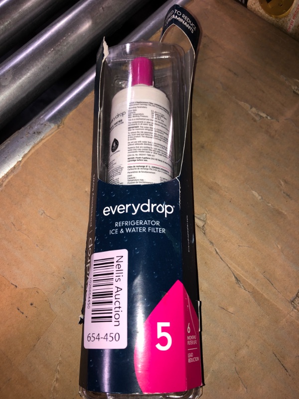 Photo 1 of Everydrop by Whirlpool Refrigerator Water Filter 5, EDR5RXD1 (Pack of 1) & Refrigerator Water Filter 1, EDR1RXD1 (Pack of 1), Purple