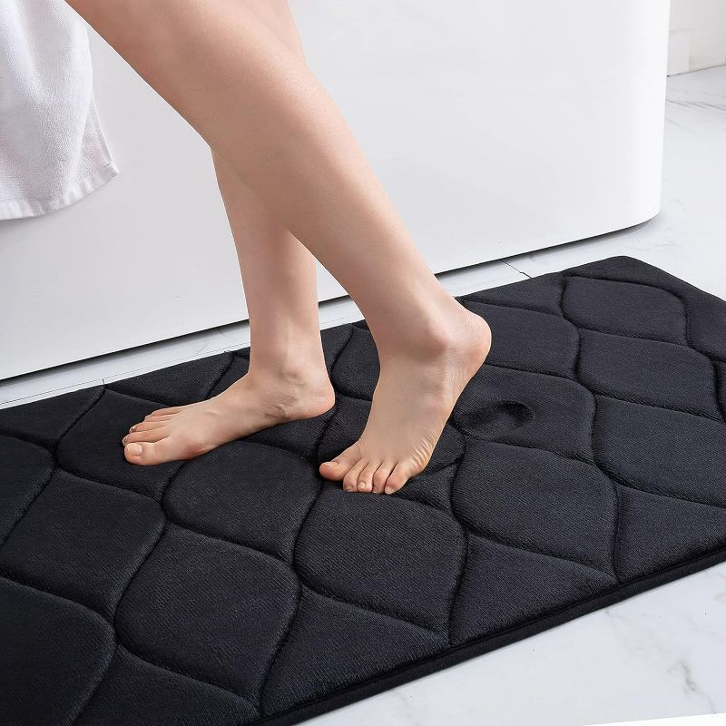 Photo 1 of **SEE NOTES**
Colorxy Memory Foam Bathroom Rugs, Ultra Soft & Non-Slip Bath Mat, Water Absorbent and Machine Washable Shower Bath Runner Rug for Kitchen Bathroom Floor Carpets, 59''x20'', Black
