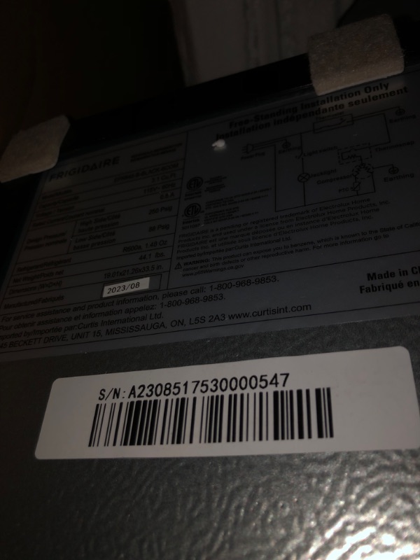 Photo 1 of **MINOR DENT**
Frigidaire 3.2 Cu. Ft. 2-Door Compact Fridge - Black