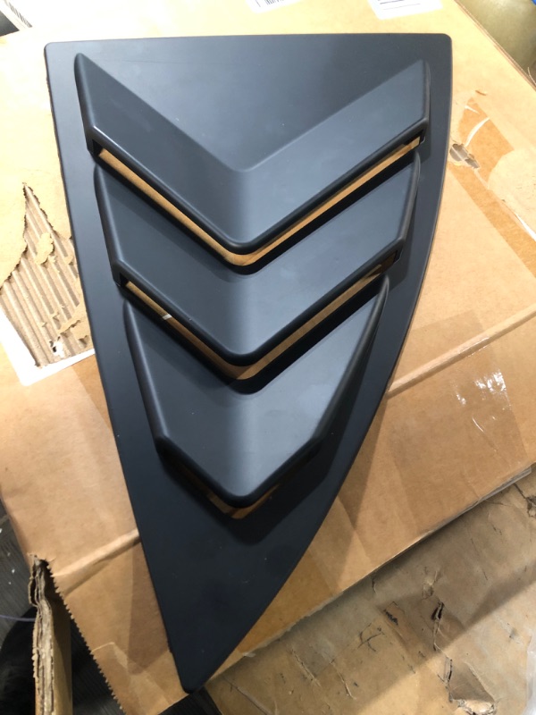 Photo 1 of Sedan Accessories Car Rear Side Window Louvers Air Vent Scoop Shades Cover Blinds - Matt Black