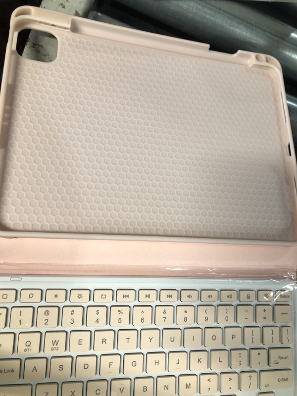 Photo 4 of GreenLaw iPad Pro 11 inch Case with Keyboard, Stain Resistant Cover, 7-Color Backlit, Smart Touchpad, 2 Device Connection, for iPad Pro 11 (4th/3rd/2nd/1st Gen), Pink Blush Y Series for iPad Pro 11 A-Blush Pink