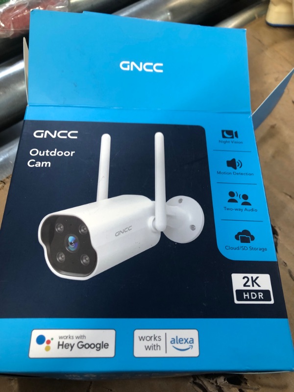 Photo 3 of GNCC Outdoor Camera, 2K Cameras for Home Security Outside, Home Security Cameras, Motion Detection, Night Vision, 24/7 Recording, 2 Way Audio, Waterproof, Cloud & Local, Plug-in, APP Control