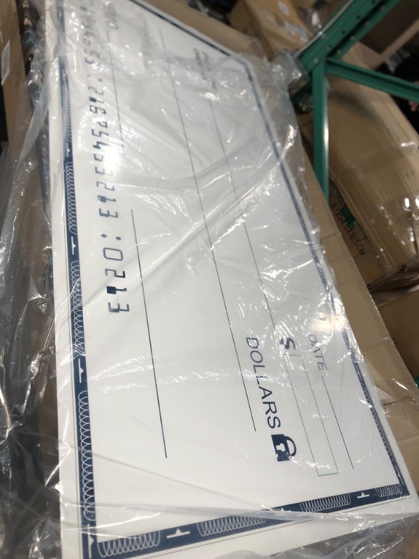 Photo 1 of Giant Check | 36x16" Dry Erase Big Check for Presentations - Oversized Fake Check