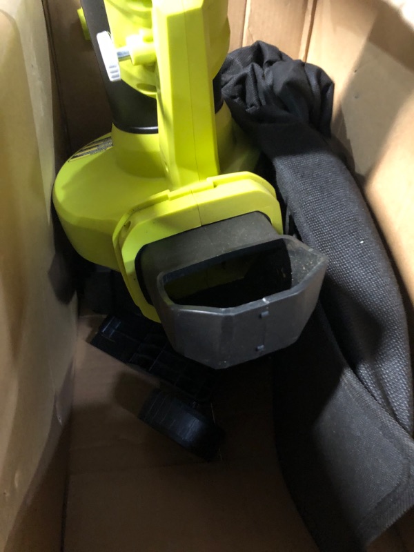 Photo 5 of **MISSING CHARGER****
RYOBI 40-Volt VacAttack Lithium-Ion Cordless Leaf Vacuum Mulcher with Metal Impeller,Variable Speed Dial, and Heavy Duty Bag 