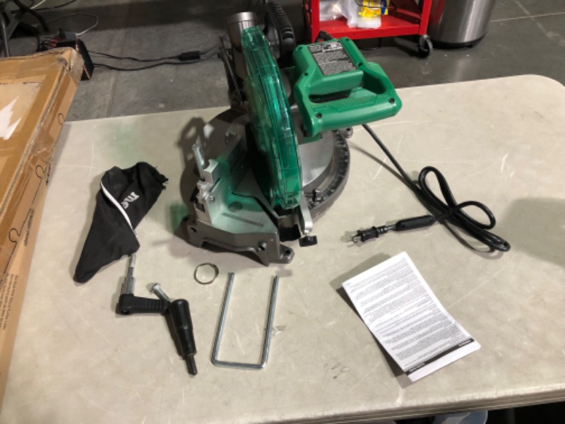 Photo 5 of ***USED - UNABLE TO TEST - LIKELY MISSING PARTS***
Metabo HPT Compound 10" Miter Saw with 10-Inch Fine Finish Blade w/ 10-Inch VPR Fine Finish Blade