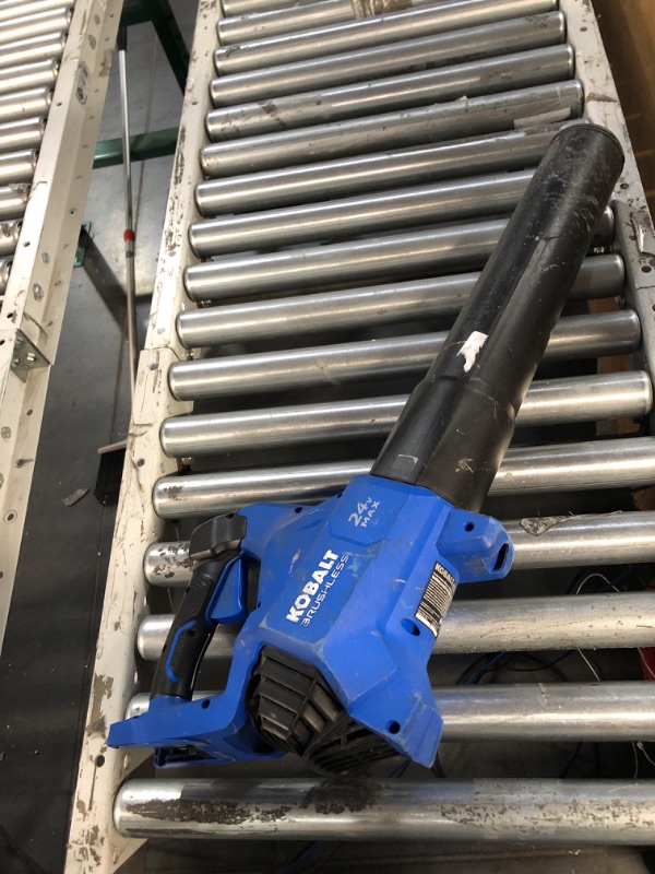 Photo 2 of ***PARTS ONLY NONREFUNDABLE*****Kobalt 24-volt 500-CFM 120-MPH Battery Handheld Leaf Blower (Battery and Charger Not Included)