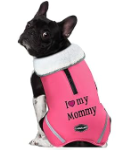 Photo 1 of ***SIZE X-LARGE*** Doglay Dog Cold Weather Coats, Reflective Dog Winter Jacket - Love Mom, Waterproof Windproof Dog Vest Winter Coat Dog Apparel with Thicken Fleece, Pet Coat for Small Medium Large Dogs. Large Pink