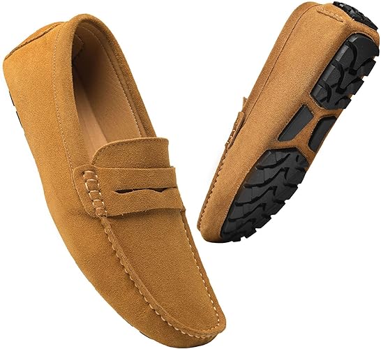 Photo 2 of Go Tour Men's Moccasin Loafers Slip On Driving Shoes Moccasin