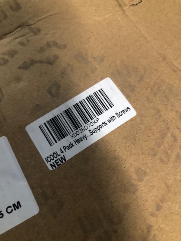 Photo 1 of ICOOL 4 Pack Heavy Duty Shelf Bracket, 